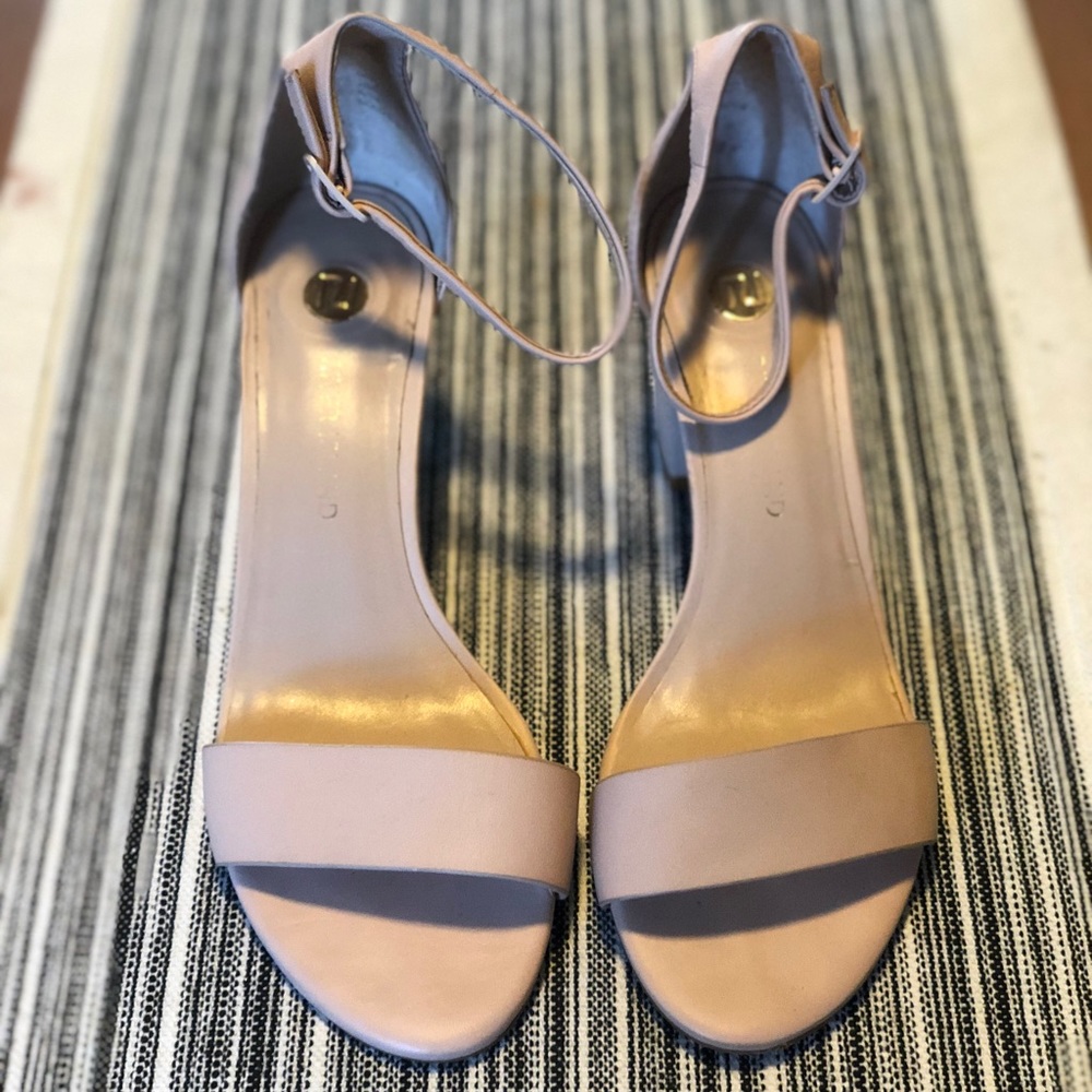 Nude River Island Block heel sandal